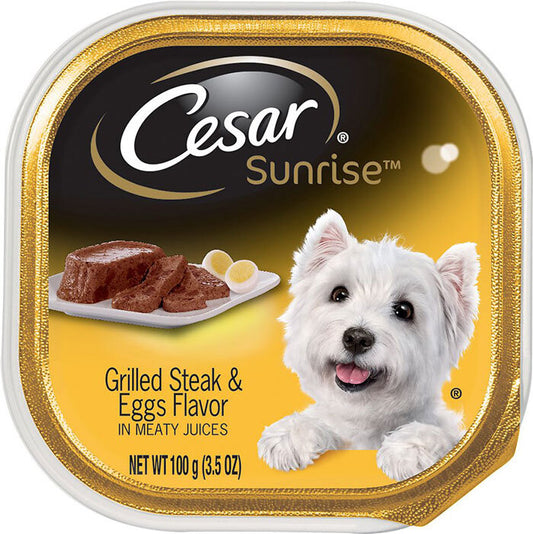 Cesar Sunrise Grilled Steak And Eggs Flavor Breakfast Dog Food Trays