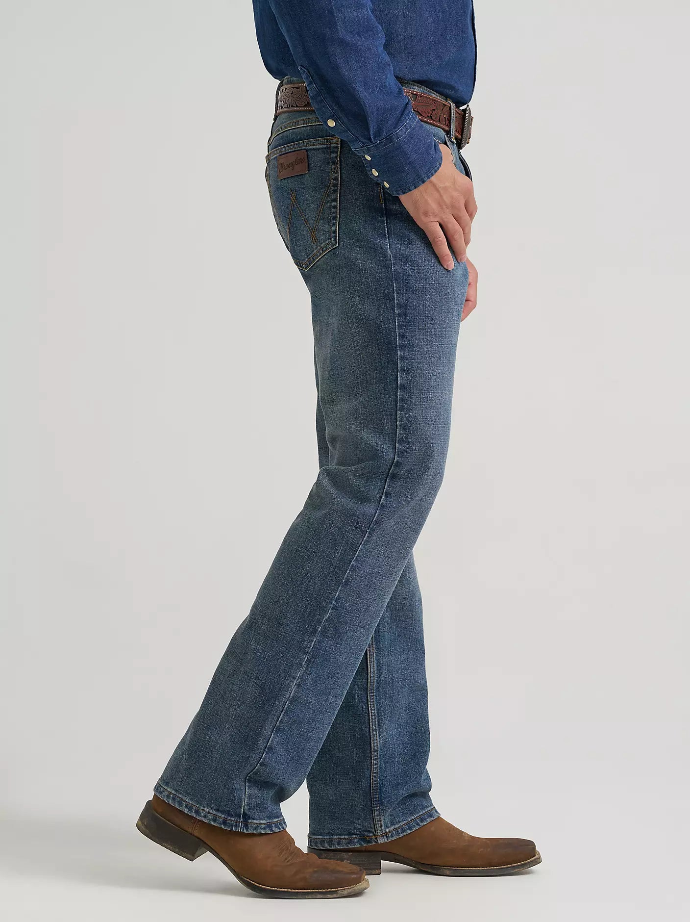 Wrangler 20X Active Flex Regular Fit Jean in Stone Blue