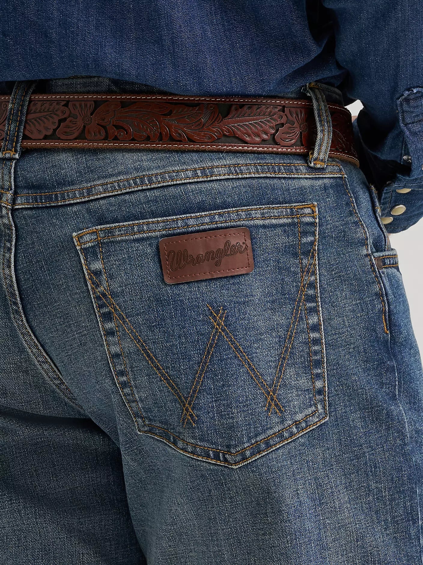 Wrangler 20X Active Flex Regular Fit Jean in Stone Blue