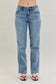 Judy Blue Nia Mid-Rise Yoke Cell Phone Pocket Dad Jeans