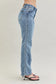 Judy Blue Nia Mid-Rise Yoke Cell Phone Pocket Dad Jeans