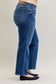 Judy Blue Mid Rise 90's Straight Front Patch Jeans