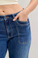Judy Blue Mid Rise 90's Straight Front Patch Jeans