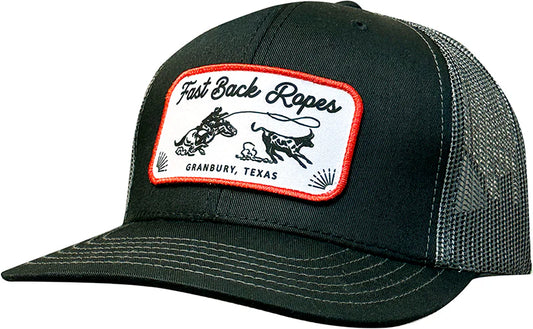 Fast Back Black and Charcoal Patch Cap