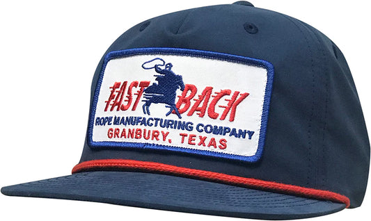 Fast Back Navy Flat Bill Cap with Red Braid