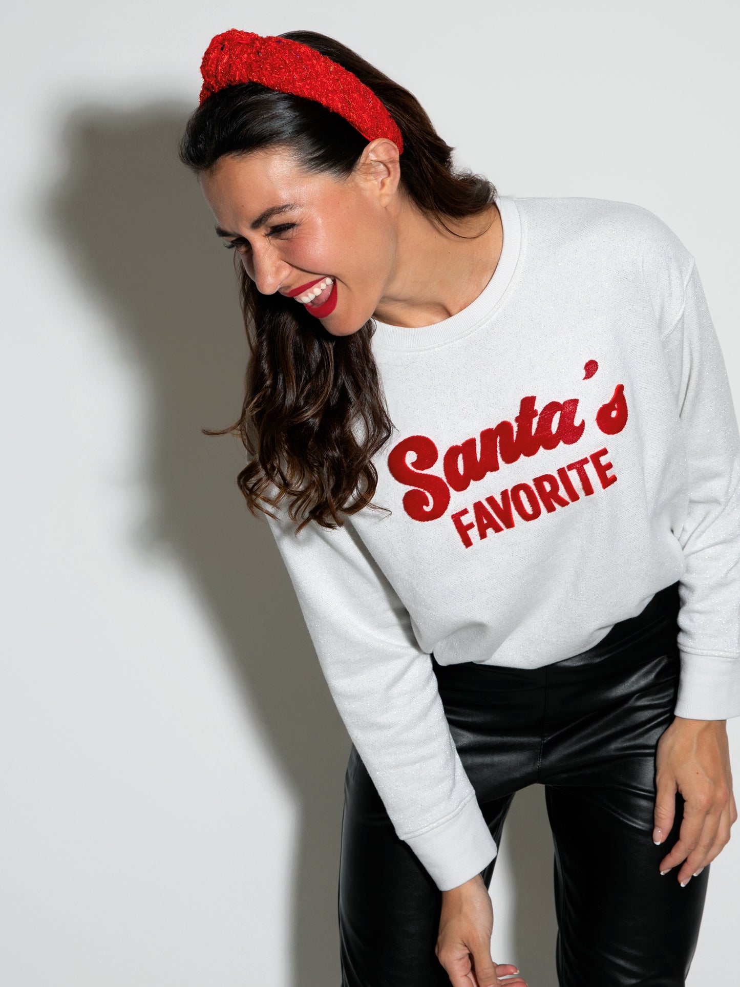 Shiraleah "Santa's Favorite" Ivory Sweatshirt