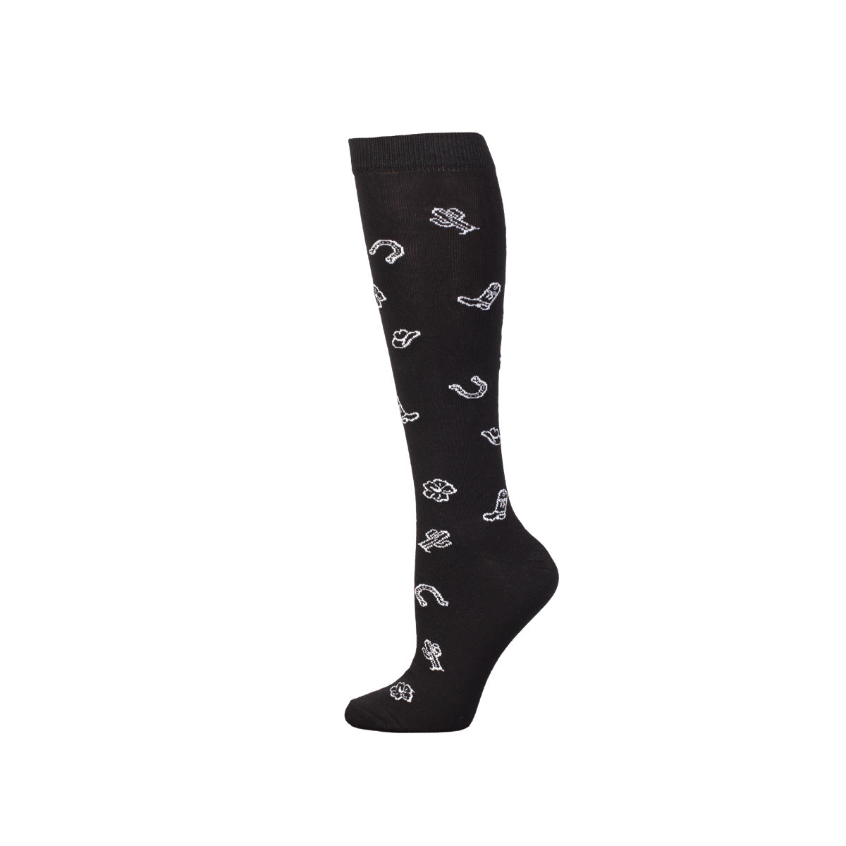 Boot Doctor Women's Black Cactus Over The Calf Socks