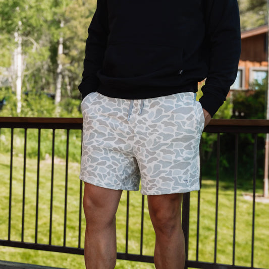 Burlebo Vintage Washed Shorts in Classic Deer Camo