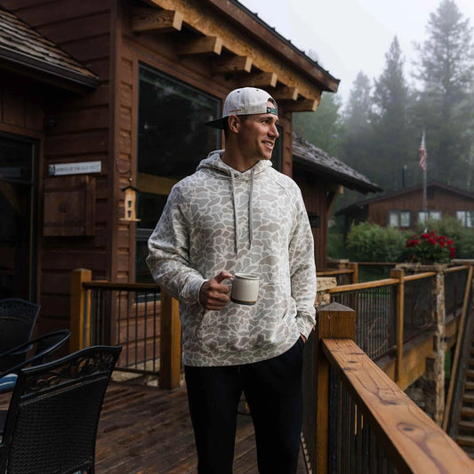 Burlebo Vintage Washed Hoodie in Classic Deer Camo