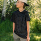 Burlebo Youth Short Sleeve Performance Hoodie in Black Camo