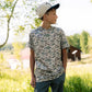 Burlebo Youth Short Sleeve Performance Hoodie in Classic Deer Camo