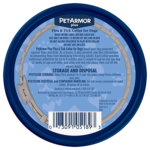 PetArmor Plus Flea & Tick Collar for Dogs