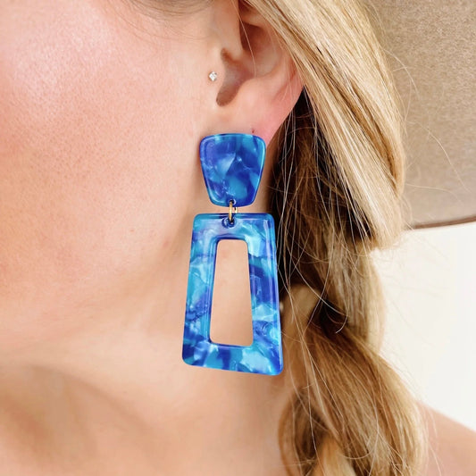 Linny Co Kennedy Cobalt Blue Earrings