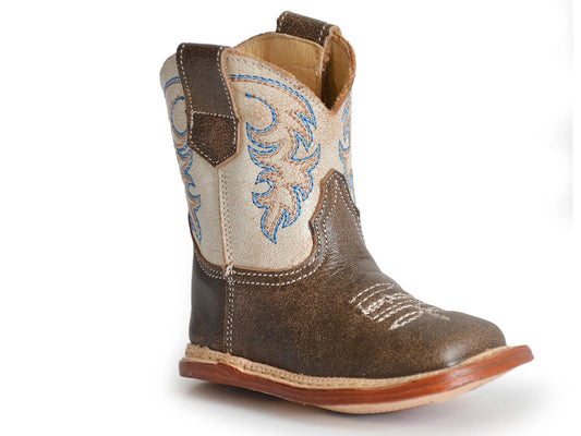 Roper Infant Boys Vintage Brown & Creme Cowboy Boot