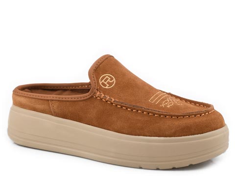 Roper Lila Cognac Suede Sport Mule