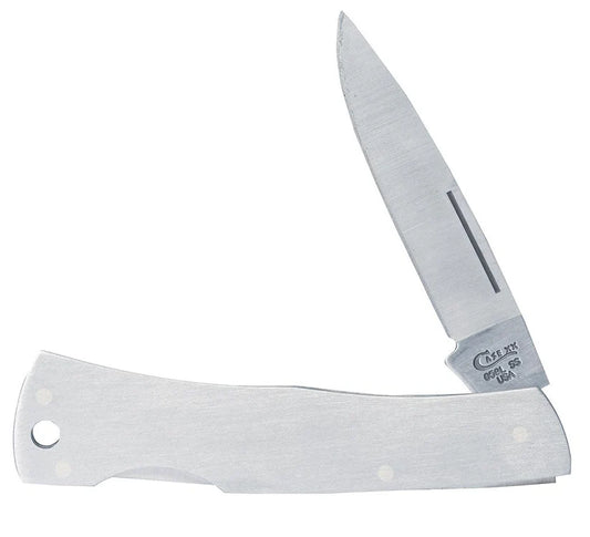 Case Brushed Stainless Steel Executive Lockback with Lanyard Hole