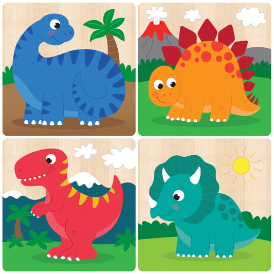 Chunky Wood Dinosaur Puzzles