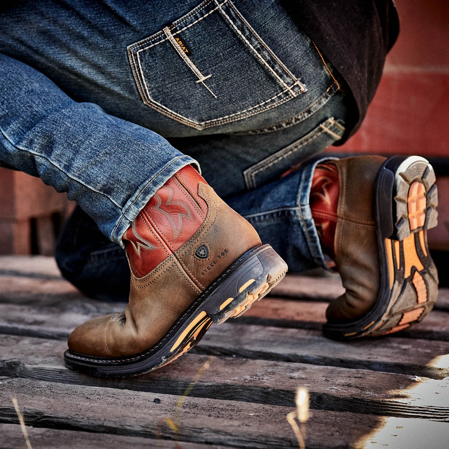 Ariat WorkHog Wide Square Toe Steel Toe Work Boot