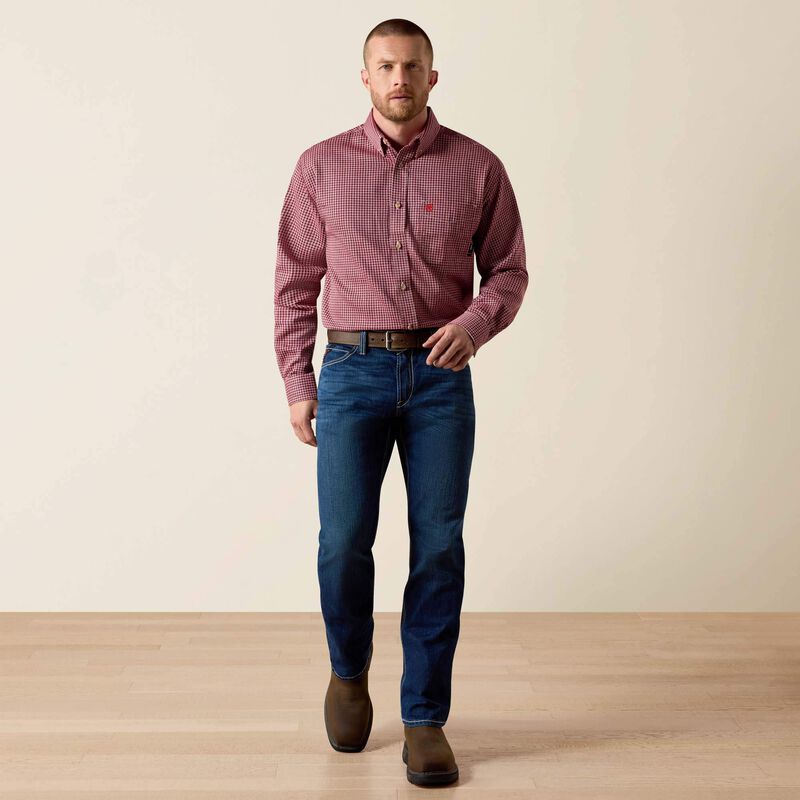 Ariat FR Bell Work Shirt in Wine