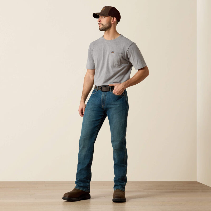 Ariat Rebar M4 Relaxed DuraStretch Basic Boot Cut Jean in Carbine