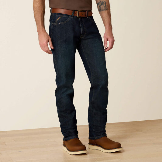 Ariat Rebar M4 Relaxed DuraStretch Basic Stackable Straight Leg Jean in Blackstone