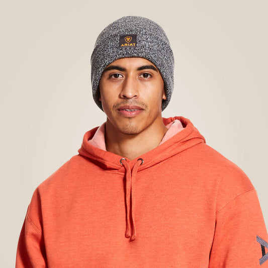 Ariat Rebar Beanie in Black and White Heather