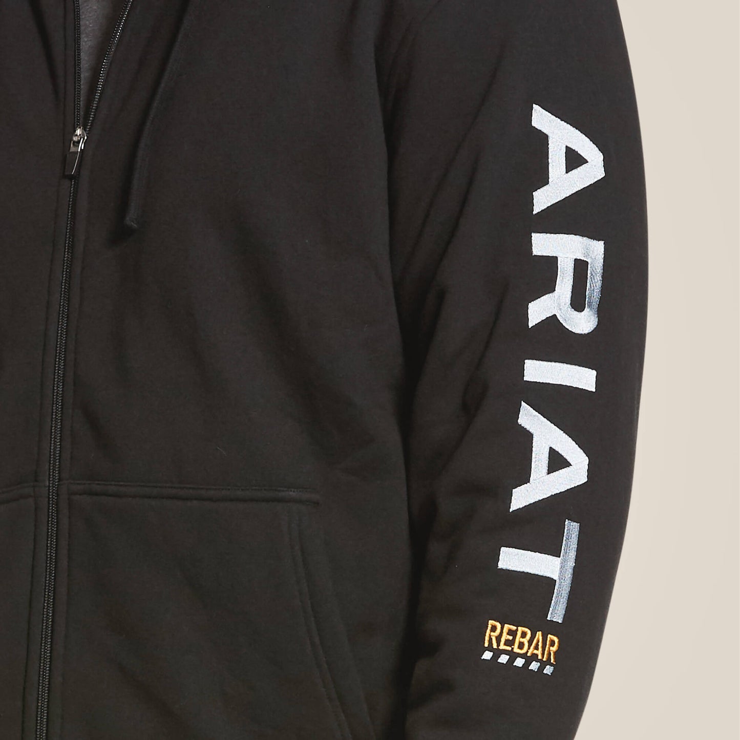 Ariat Men's Rebar Black All-Weather Full Zip Hoodie