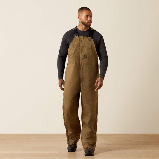 Ariat Rebar DuraCanvas Stretch Insulated Bib in Field Khaki