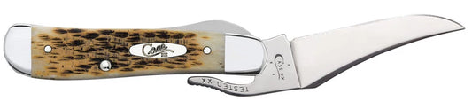 Case Peach Seed Jig Amber Bone RussLock