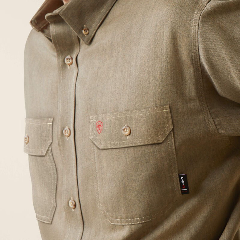 Ariat FR Air Inherent Work Shirt in Khaki Heather