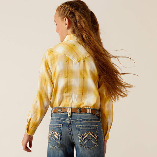 Ariat Girl's Glenrock Shirt in Cactus