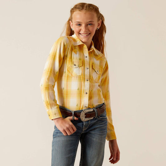 Ariat Girl's Glenrock Shirt in Cactus