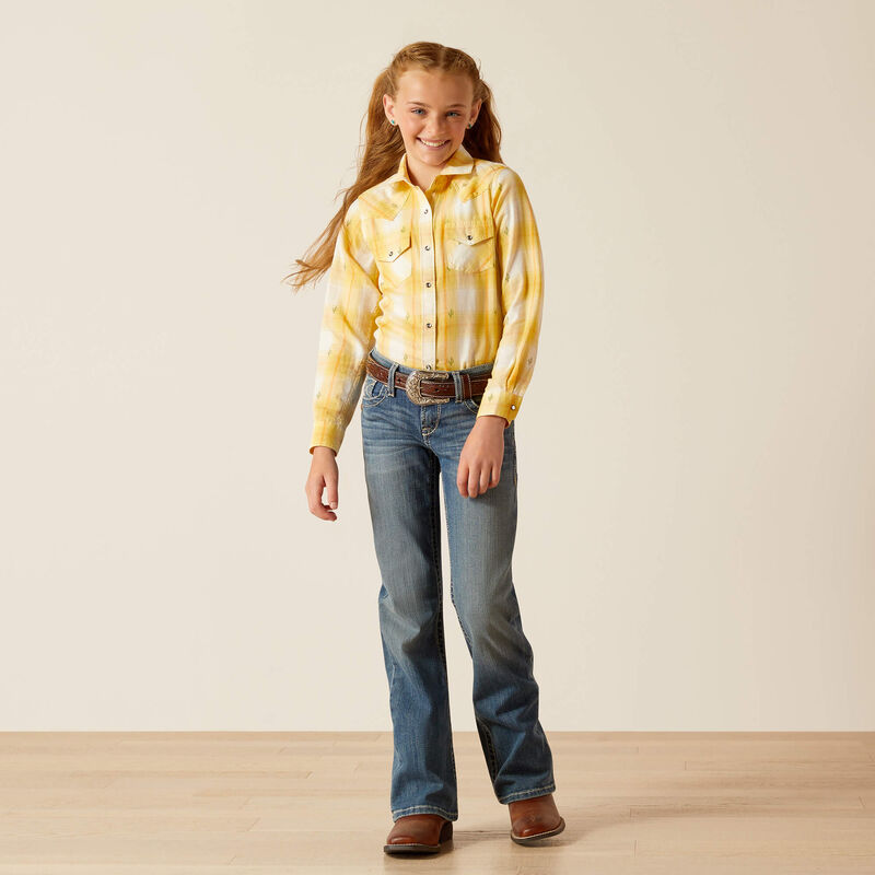 Ariat Girl's Glenrock Shirt in Cactus