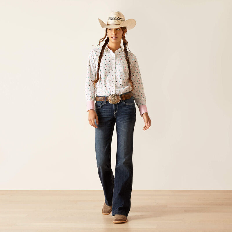 Ariat Kirby Stretch Shirt in Steer Garden