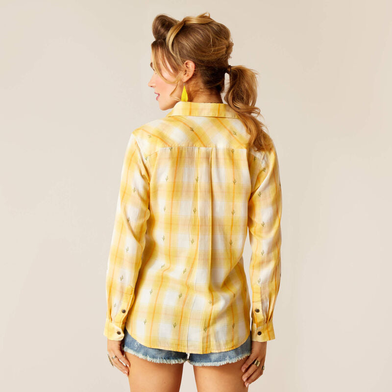 Ariat Billie Jean Shirt in Cactus Plaid