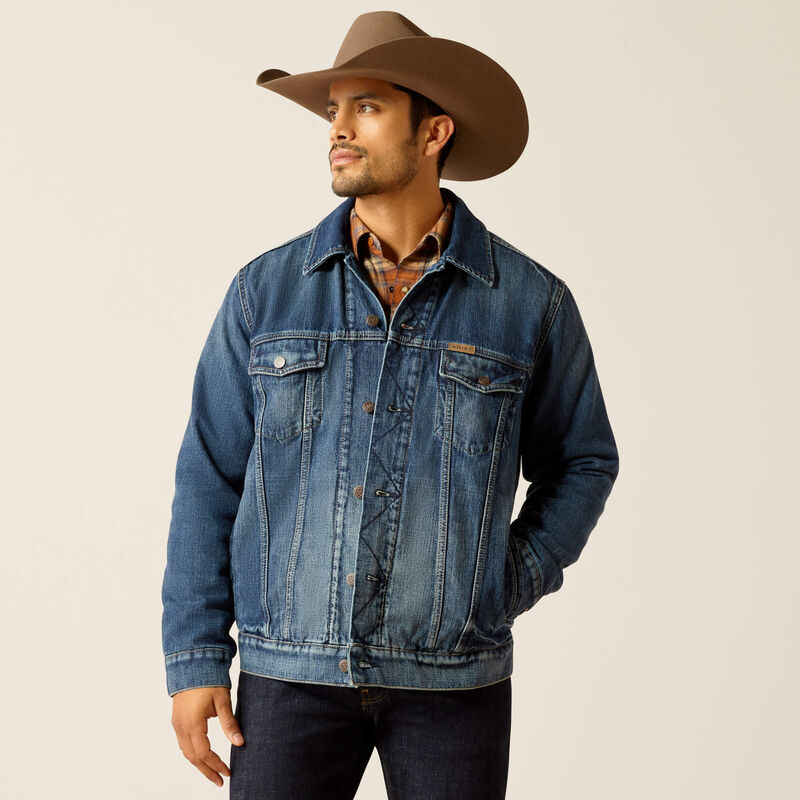 Ariat Men's Blanket Lined Trucker Jacket in Victor