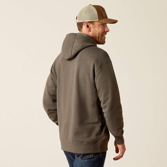 Ariat Rebar Beluga Heather Graphic Hoodie