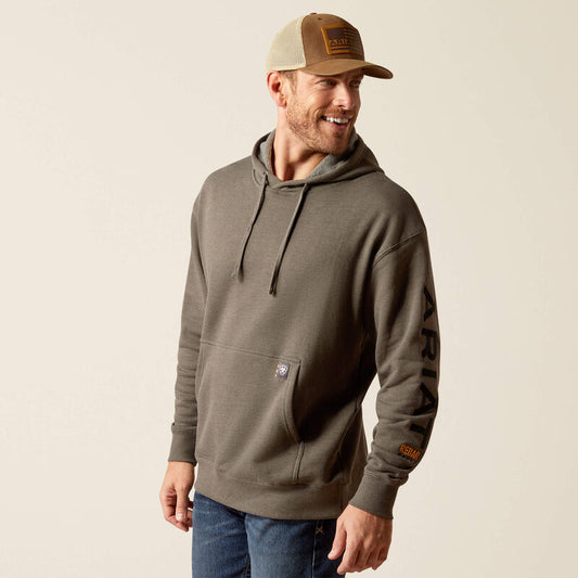 Ariat Rebar Beluga Heather Graphic Hoodie