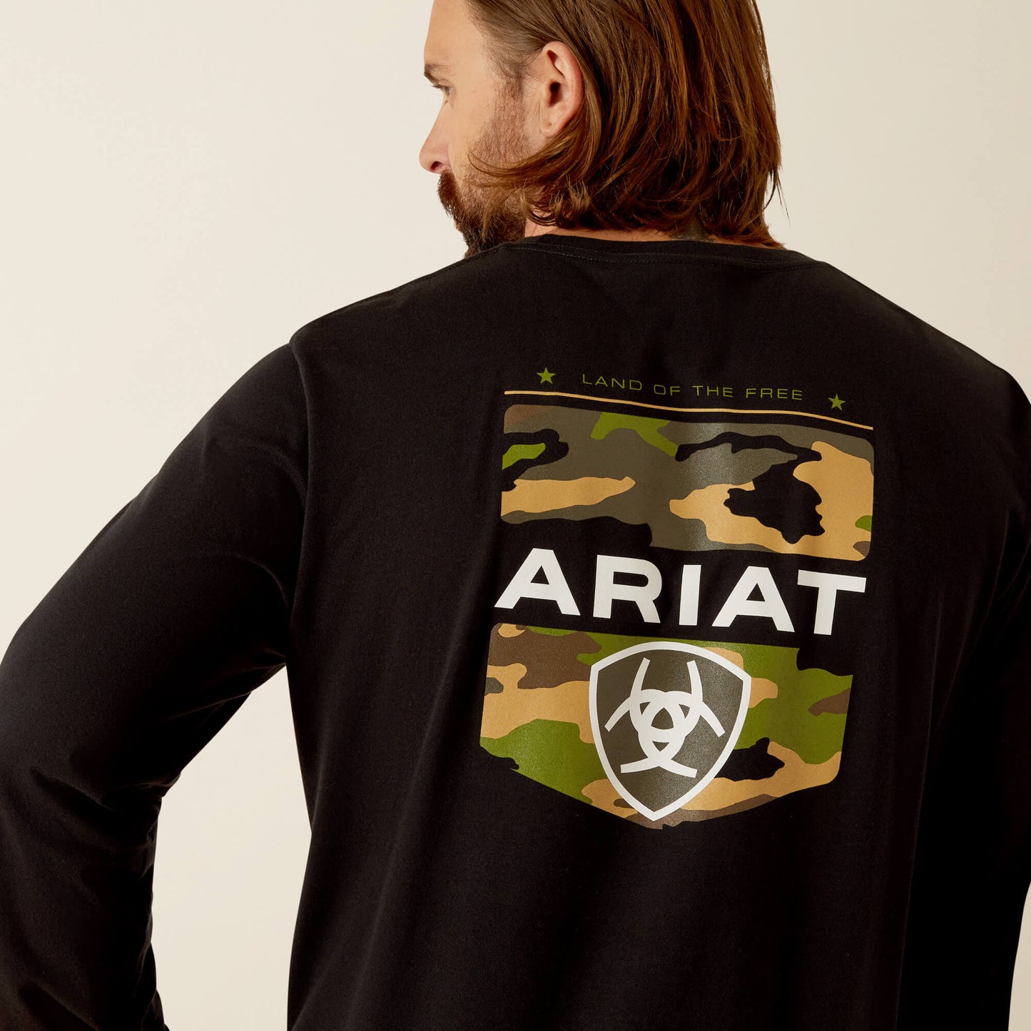 Ariat Land of the Free Camo Shield Long Sleeve Tee