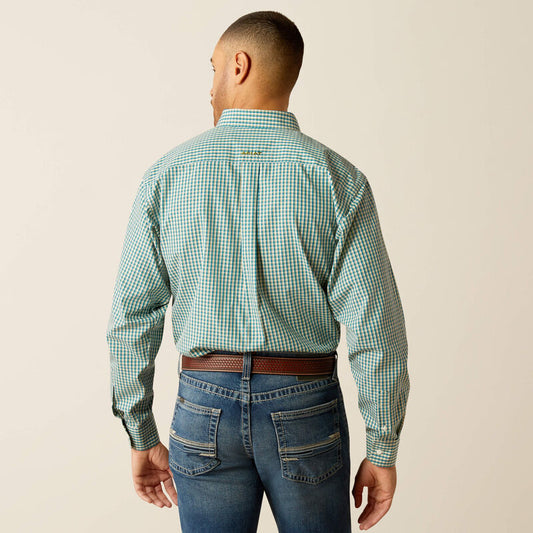 Ariat Men's Teal Wrinkle Free Gus Classic Fit Shirt