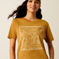 Ariat Women's Harvest Gold Longhorn Brand Tee