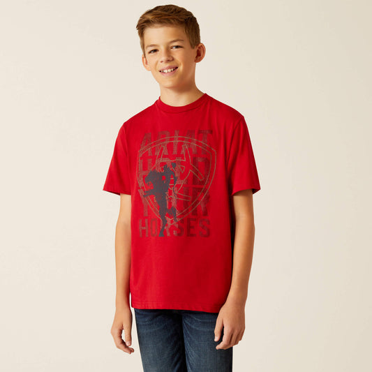 Ariat Boy's Red Hold Your Horses Tee