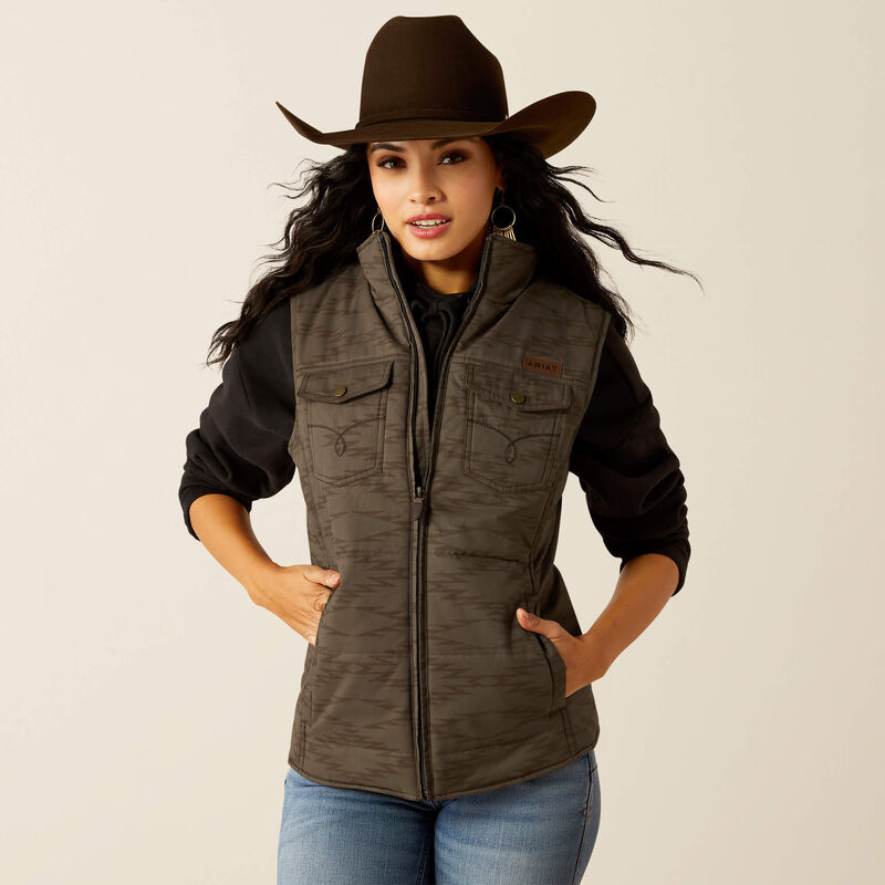 Ariat Women's Banyan Bark Grizzly Quilted Vest