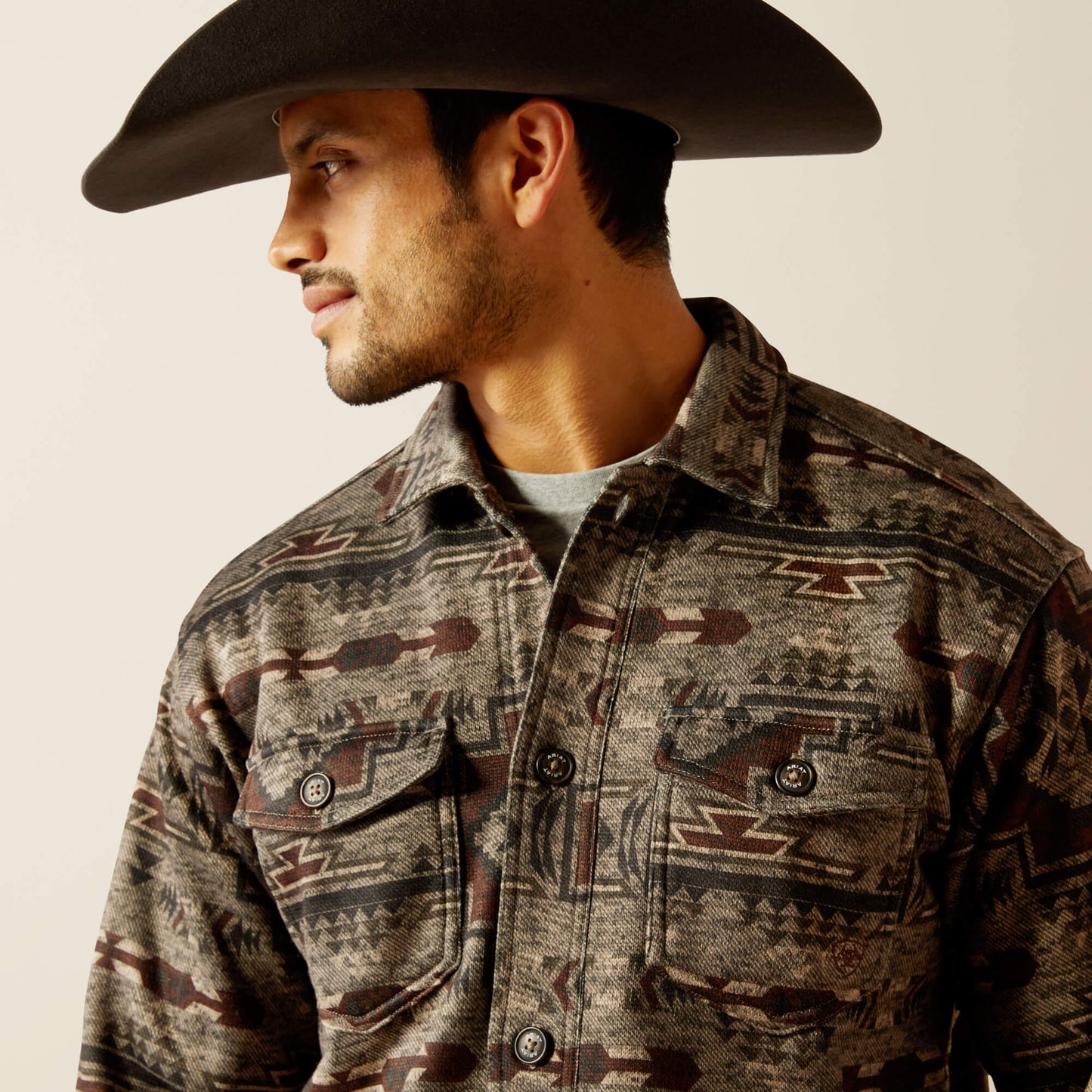 Ariat Men's Caldwell Brindle Printed Shirt Jacket