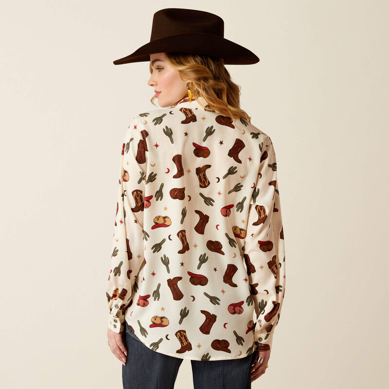 Ariat Women's Western Cowgirl Print Homestyle Shirt