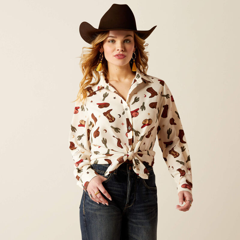 Ariat Women's Western Cowgirl Print Homestyle Shirt