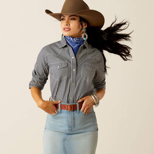 Ariat Women's Indigo Railroad Stripe Shirt