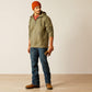 Ariat Men's Rebar Workman 1/4 Zip Hoodie in Deep Lichen