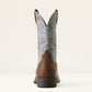 Ariat Sport Wide Square Toe Cowboy Boot in Earth and Glacier Blue