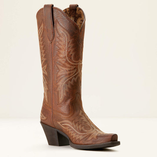 Round Up Collins D Toe Western Boot in Rafter Tan